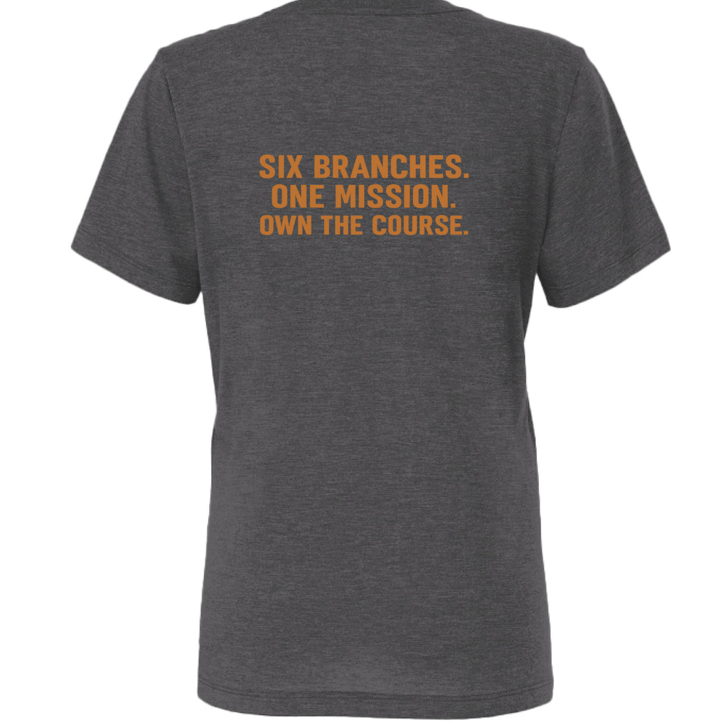 Solid Dark Grey Triblend - BACK
